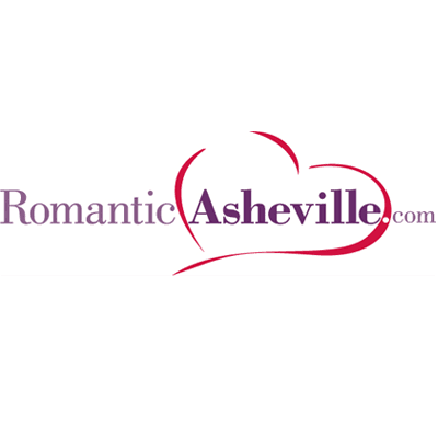 Logo of RomanticAsheville.com featuring a heart design.